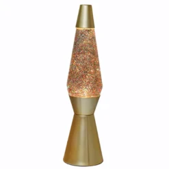 Lampe à Lave 36 cm GOLDEN GLITTER