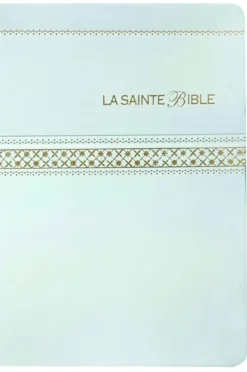La Sainte Bible Segond 1910 - Blanc, simili cuir, souple, tranches or, Paroles de Jésus en rouge