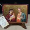 La Sainte Famille - Icône dorée à la feuille 9,6x12,5 cm -453.63