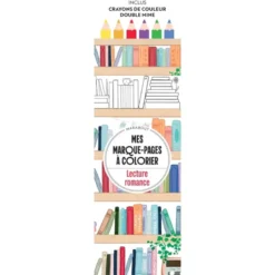 Lecture romance - Mes marque-pages à colorier