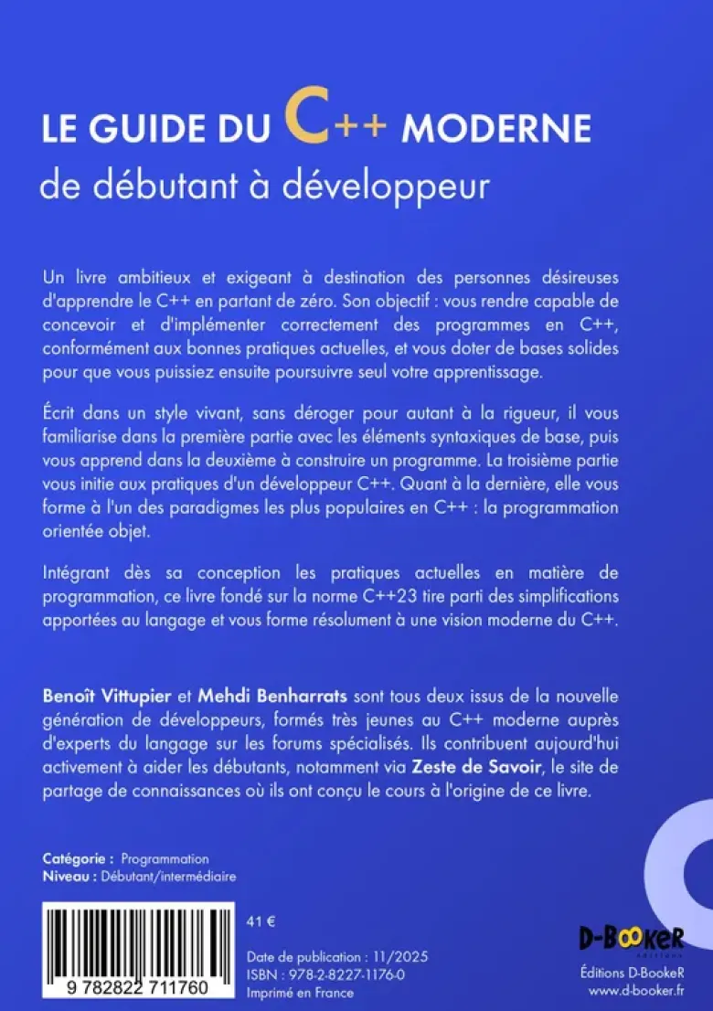 Le guide du C++ moderne – de débutant à développeur