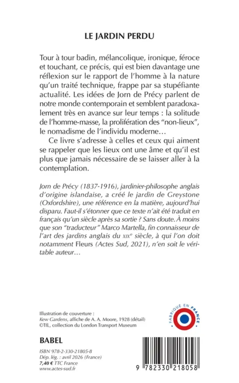Le Jardin perdu