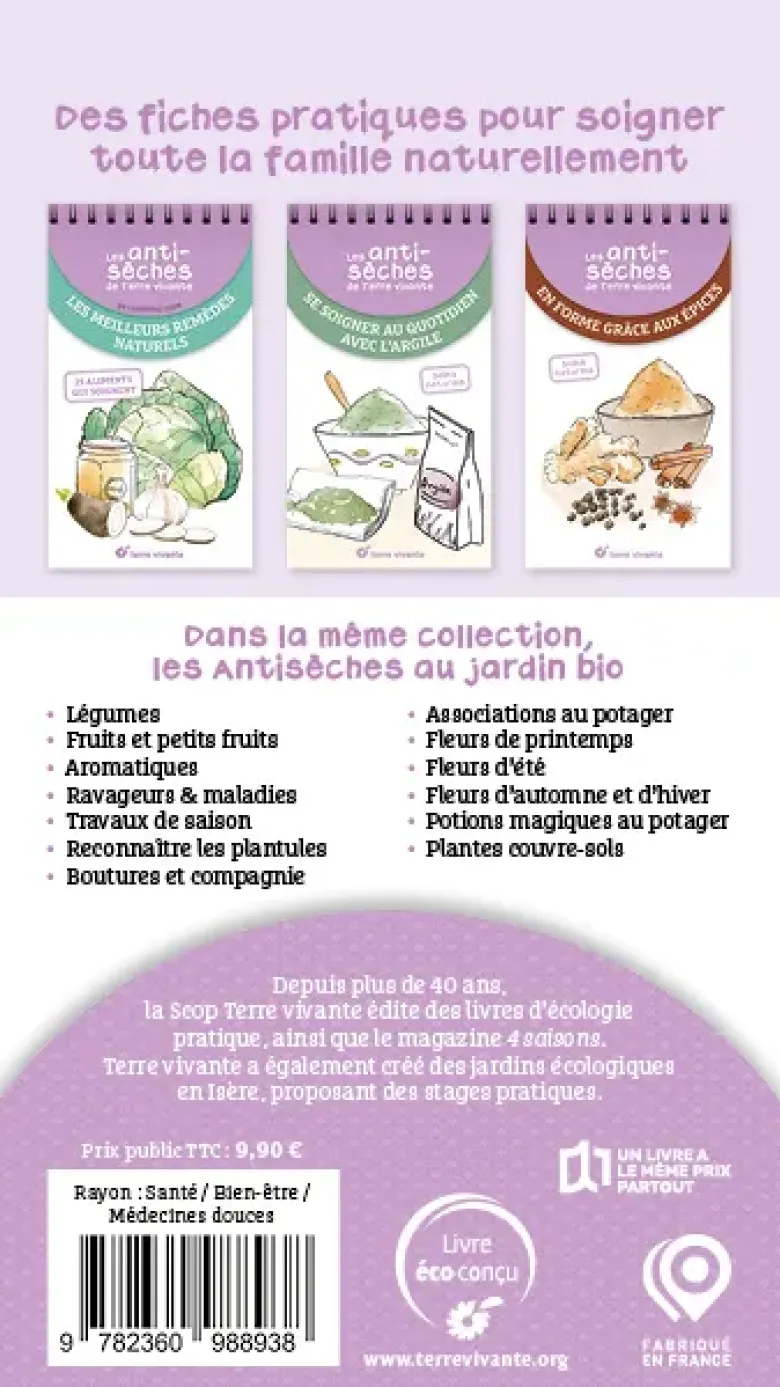 Les antisèches santé de Terre vivante : Trousses de soins naturels