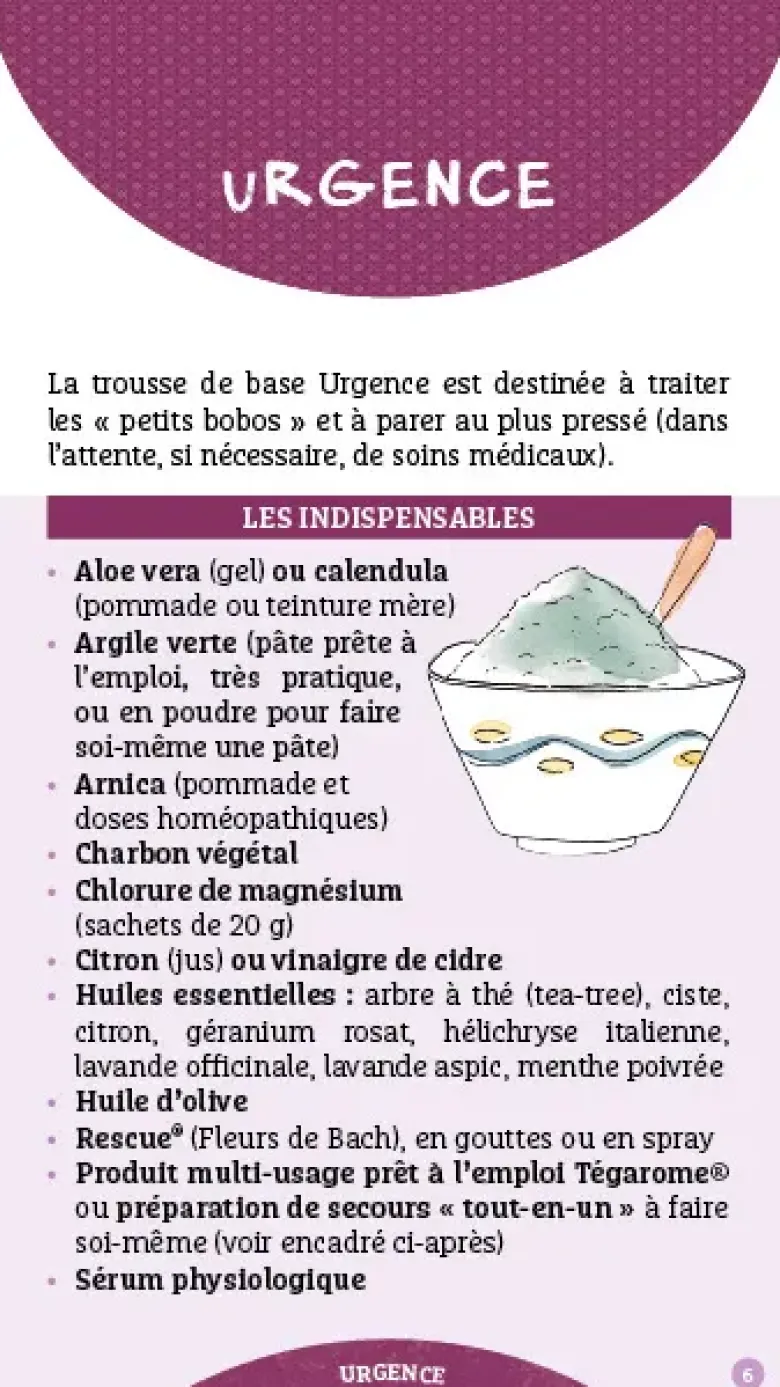 Les antisèches santé de Terre vivante : Trousses de soins naturels