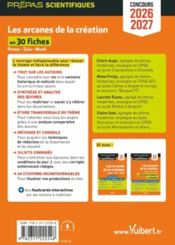 Les arcanes de la création en 30 fiches - Épreuve de français-philosophie - Prépas scientifiques - Concours 2026-2027