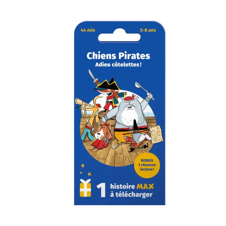 Les chiens piratesMAX - Carte Chiens Pirates - Adieu côtelettes ! - La Boîte à Histoires