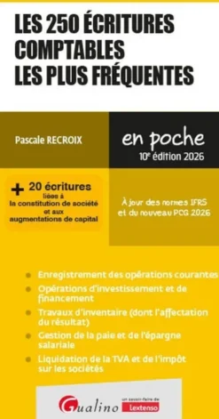 Les 250 écritures comptables les plus fréquentes