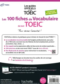 Les 100 fiches de vocabulaire du test TOEIC® (conforme au nouveau test TOEIC)