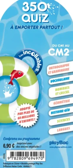 Les Incollables - 350 quiz pour réviser - Du CM1 au CM2 - 9/10 ans