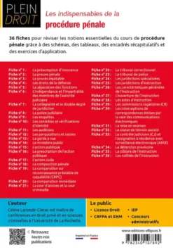 Les indispensables de la procédure pénale