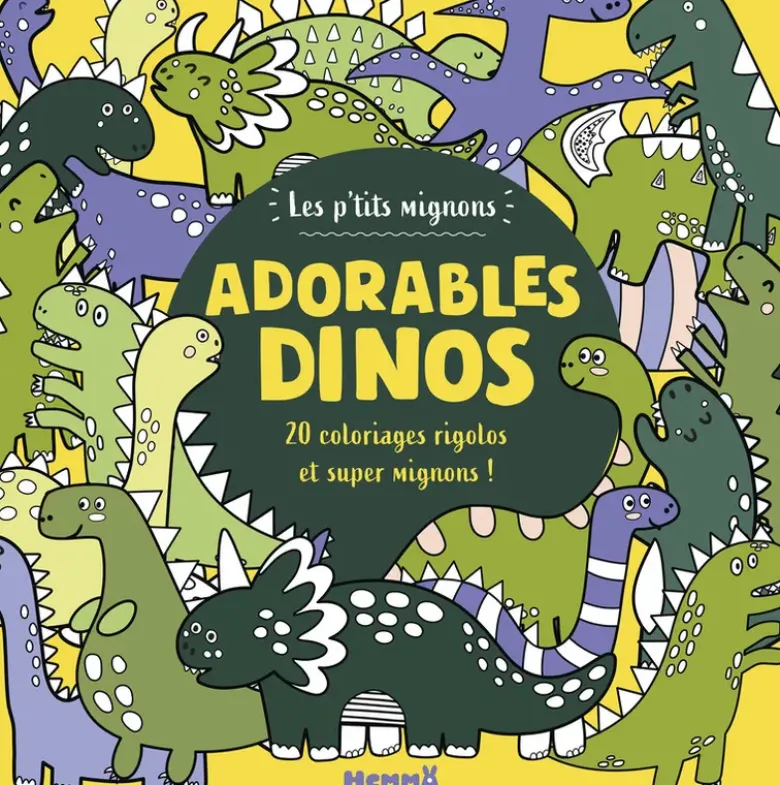 Les p'tits mignons - Adorables dinos - 20 coloriages rigolos !