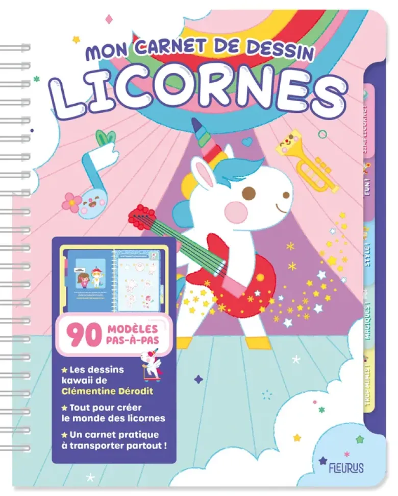 Licornes - 90 modèles en pas-à-pas