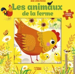 Livre Puzzle 9P Animaux Ferme