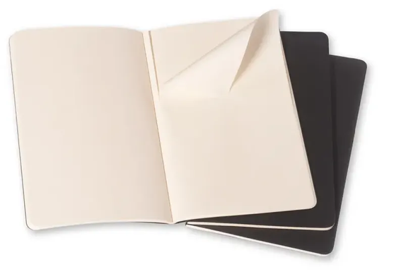 Lot de 3 cahiers poche - Pages blanches
