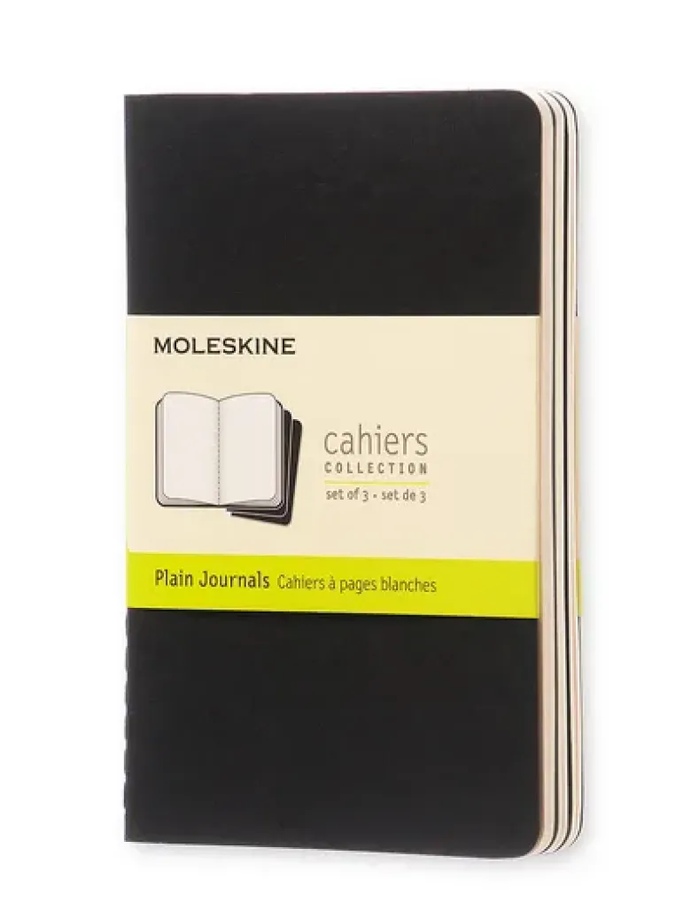 Lot de 3 cahiers poche - Pages blanches