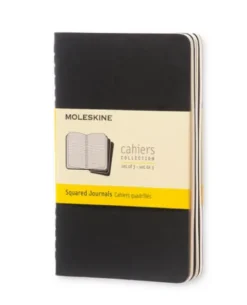 Lot de 3 cahiers poche - Pages quadrillées