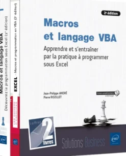 Macros et langage VBA - Coffret de 2 livres : Apprendre et s'entraîner par la pratique à programmer