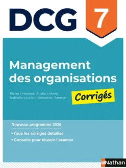 Management des organisations - DCG - Épreuve 7 - Corrigés des applications