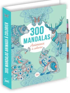 300 Mandalas - Animaux à colorier