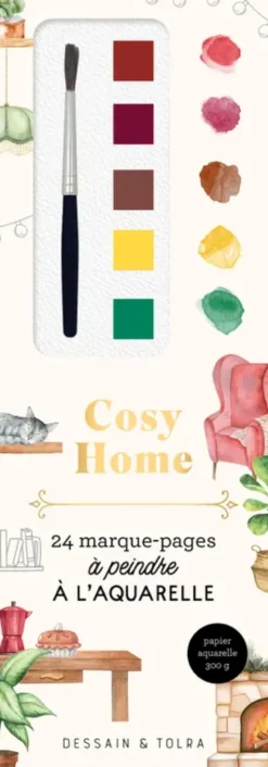 Marque-pages à peindre à l'aquarelle - Cosy Home