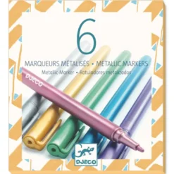 6 marqueurs métalliques