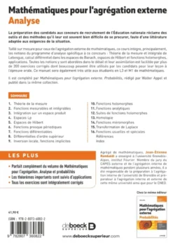 Mathématiques pour l’agrégation externe. Analyse