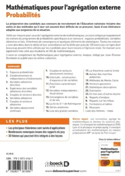 Mathématiques pour l’agrégation externe. Probabilités