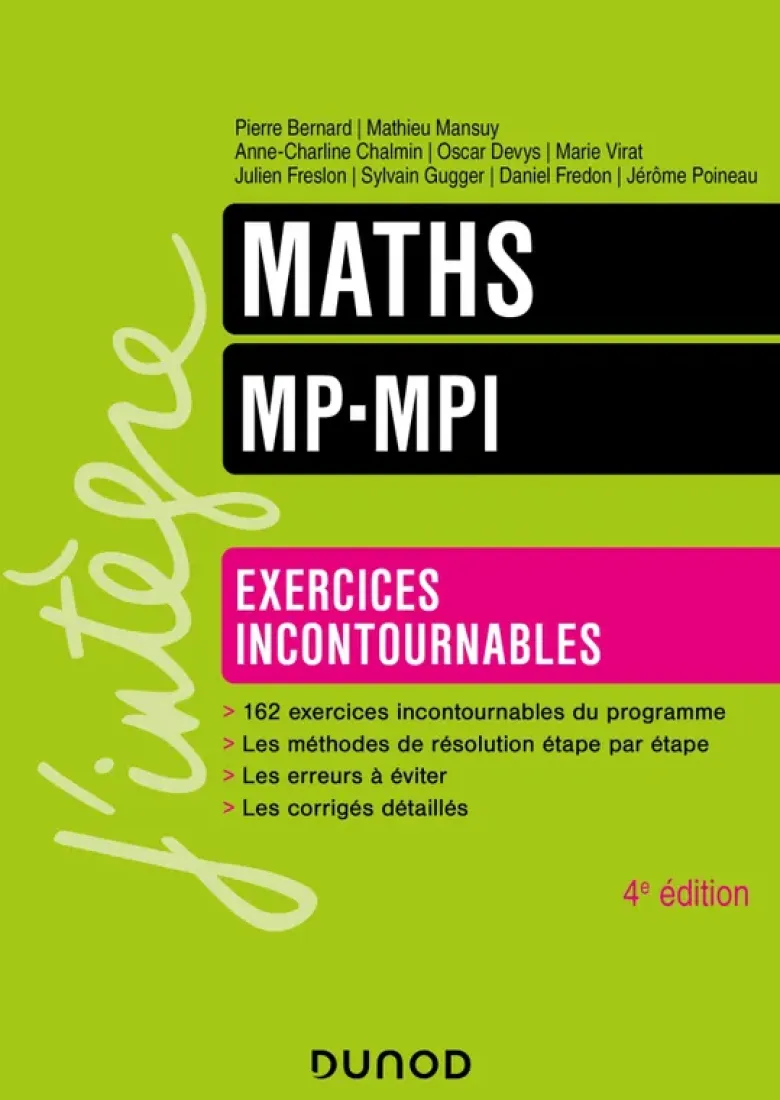 Maths - Exercices incontournables - MP-MPI - 4e éd.