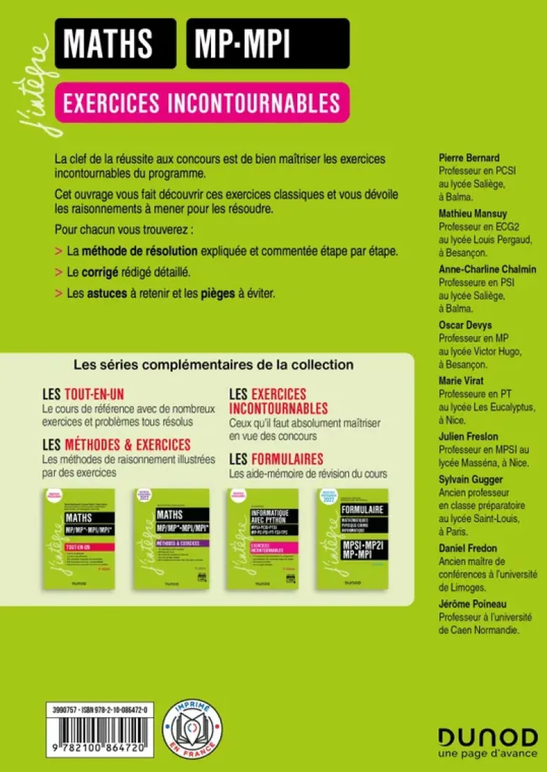Maths - Exercices incontournables - MP-MPI - 4e éd.