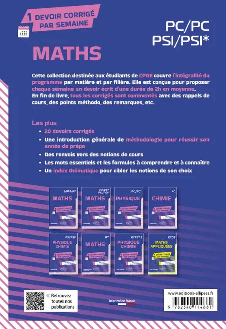 Maths. PC/PC*-PSI/PSI*