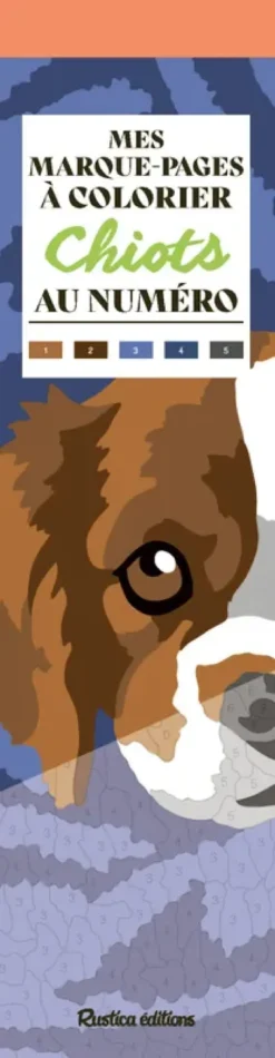 Mes marque-pages à colorier au numéro : Chiots