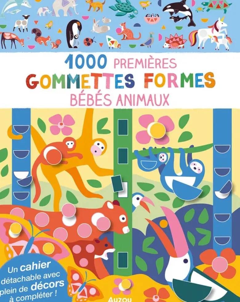Mes tout premiers autocollants - 1000 premières gommettes formes bébés animaux