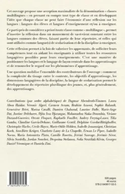 Methodologies Et Pratiques Des Classes Multilingues