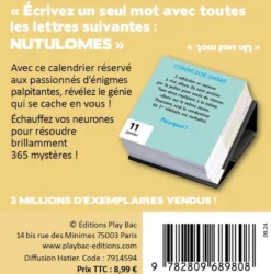 Mini calendrier 365 Énigmes et défis