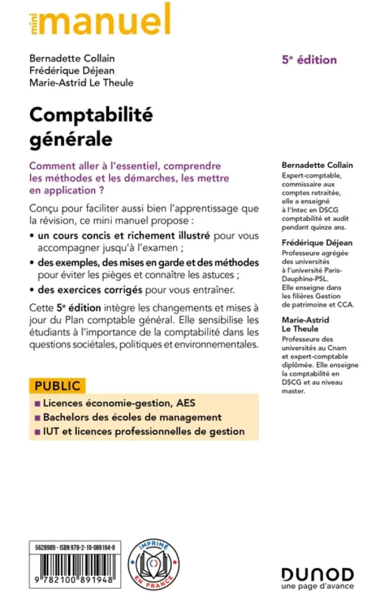 Mini manuel - Comptabilité générale - 5e éd.
