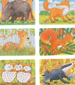 Mini Puzzle Animaux de la Forêt - 24 pièces (modèles divers)