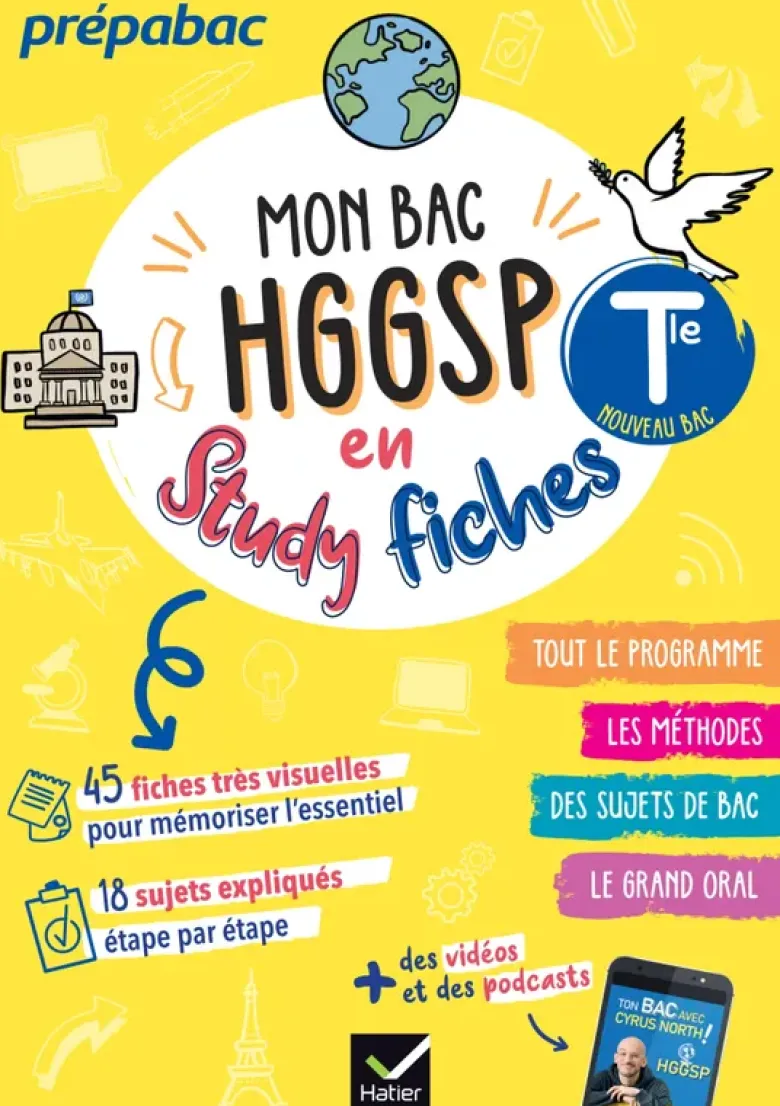 Mon bac HGGSP en studyfiches - Tle générale Bac 2027