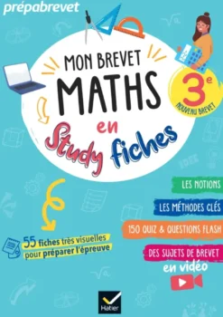 Mon brevet Maths en studyfiches - 3e - Brevet 2027