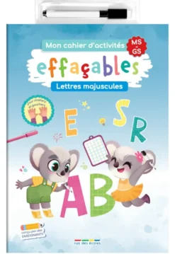 Mon cahier d'activités effaçables - Lettres majuscules MS-GS