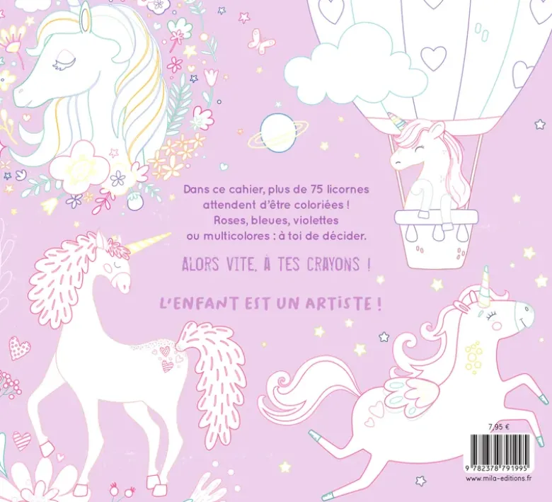 Mon gros cahier de licornes à colorier