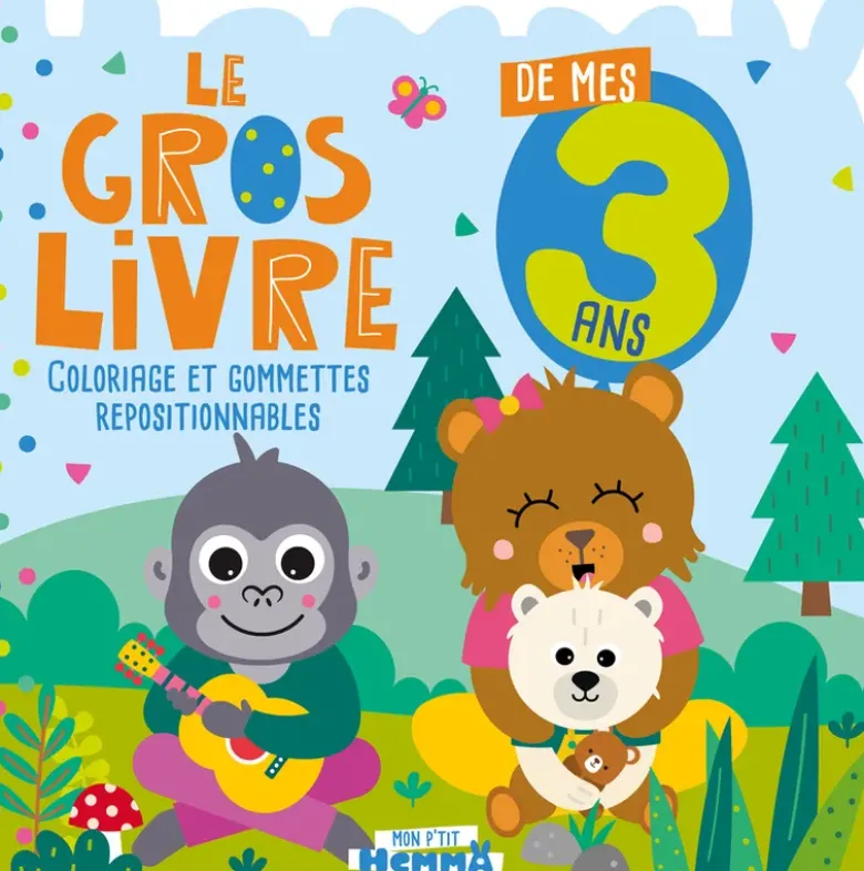 Mon P'tit Hemma - Le gros livre de mes 3 ans (Singe et ours)