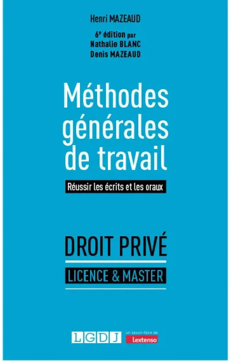 Méthodes générales de travail