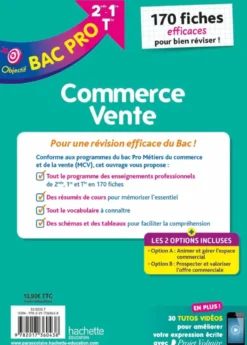 Objectif Bac Pro Métiers du commerce et de la vente (2de -1re-Term) - Fiches de révision - Bac 2027