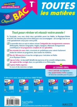 Objectif BAC 2027 - Toutes les matières Tle Spé Maths-Physique-chimie - SVT + enseignements communs