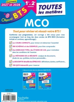 Objectif BTS MCO (1re et 2e années) - Toutes les matières, examens 2027-2028
