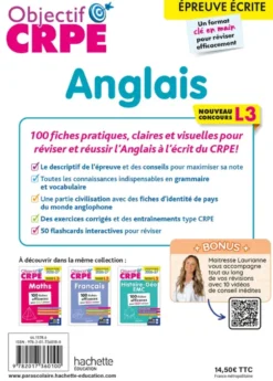 Objectif CRPE - Anglais - 100 fiches efficaces pour bien réviser - ép. écrite d'admissibilité L3