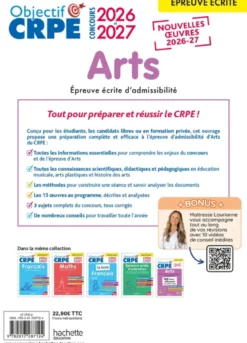 Objectif CRPE 2027 - Arts - épreuve écrite d'admissibilité - M2
