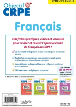 Objectif CRPE 2026 -Français- 100 fiches pour bien réviser -ép. écrite d'admissibilité M2/L3