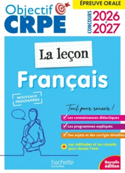 Objectif CRPE 2027 - Français - La leçon - épreuve orale d'admission - M2