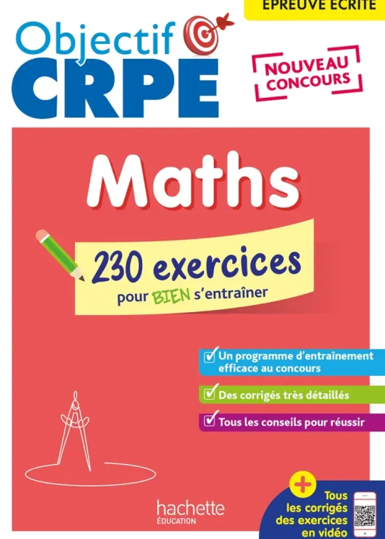 Objectif CRPE 2027 - Maths - 230 exercices pour s'entrainer - ep. écrite d'admissibilité M2/L3